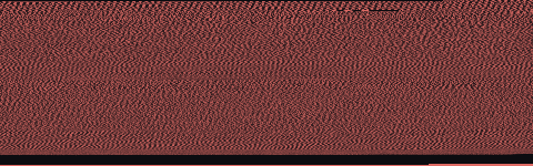 The 4 MB audio section rendered as a 480-wide bitmap, downsampled to about 59 bytes per pixel. A uniform reddish texture with subtle horizontal variation.